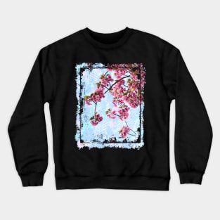 Japanese Cherry Blossom Sakura Tree Branch Collage Art 67 Crewneck Sweatshirt